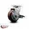Service Caster 4 Inch Poly on Polyolefin Swivel Caster with Roller Bearing and Brake SCC SCC-20S420-PPUR-TLB - alternate 2